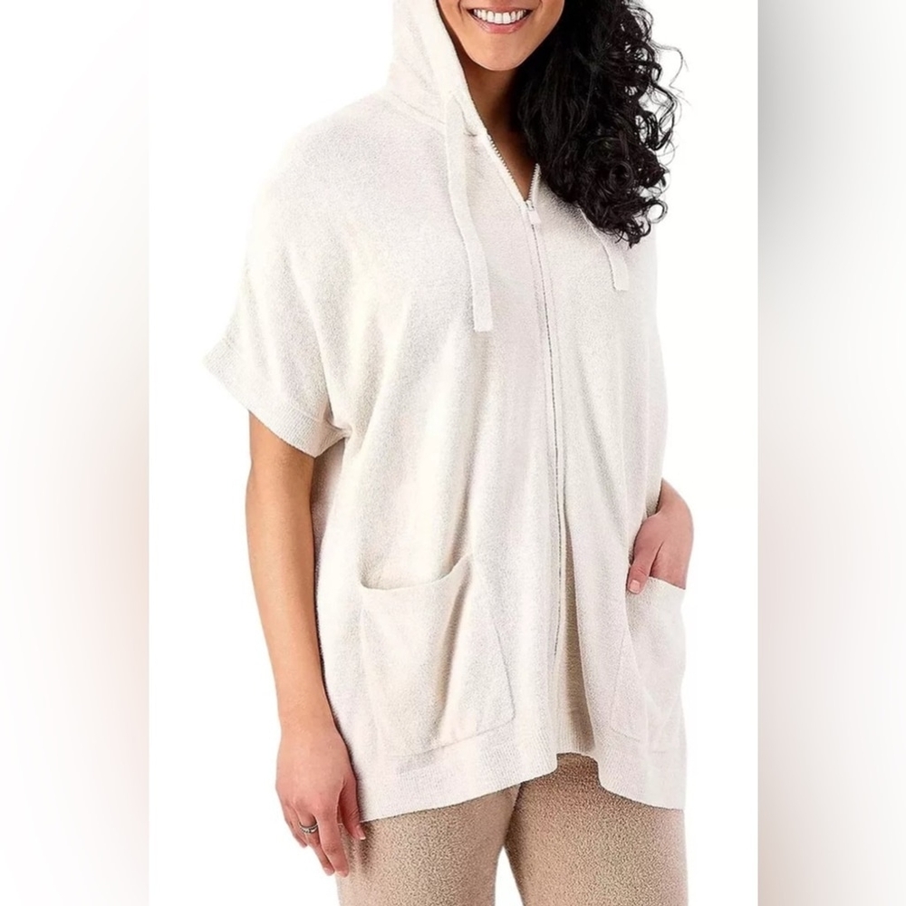 Barefoot Dreams CozyChic Ultra Lite Short Sleeve Zip Up Hoodie
